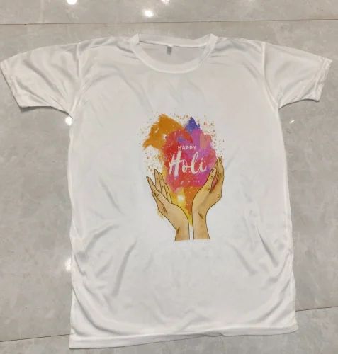 Polyester Printed Holi T-Shirt