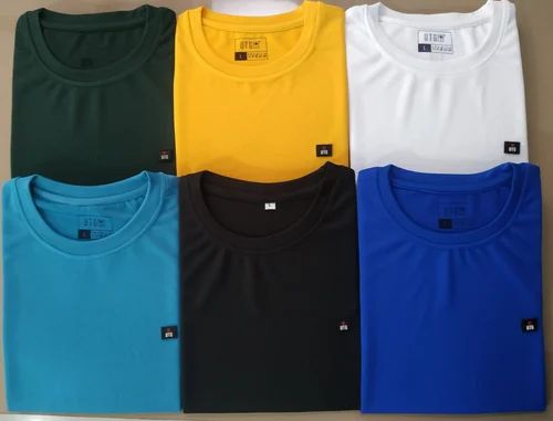 Round Neck Dryfit Men Polyster T Shirt, 220 GSM
