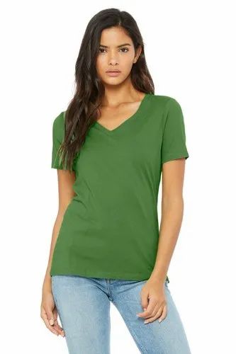 Casual Wear Women's V Neck T Shirts