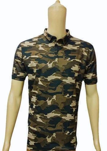 Unisex Camouflage Half Sleeves T Shirts (L)