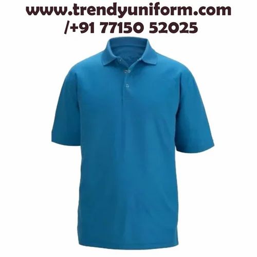 Mens Collar Logo T Shirt, Cotton