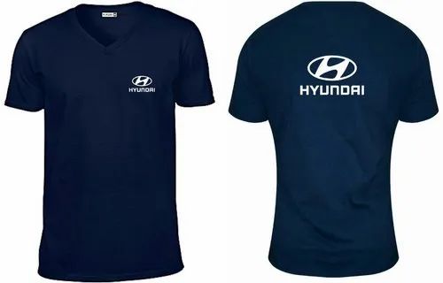 Half Sleeve Cotton/Polyester Mouriya Round Neck Logo T Shirt