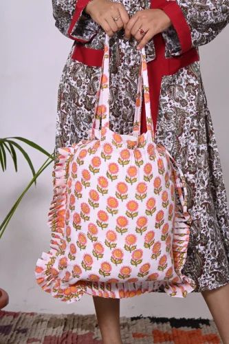 Printed Cotton Block Print Handbag