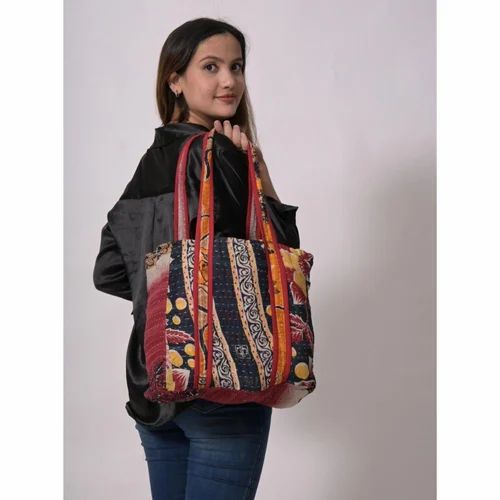 Cotton Kantha Handbag Tote Bag