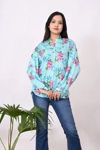 Printed Digital print Satin Silk Shirts