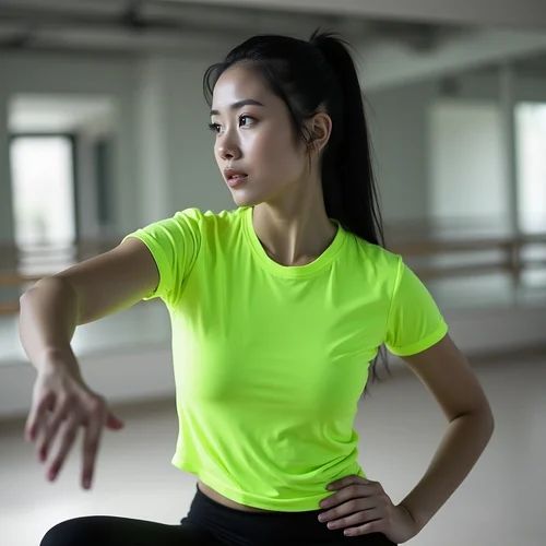 Black Lycra Stretch T Shirt