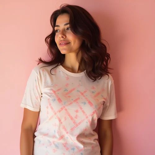 White Lycra Blend T Shirt For Women