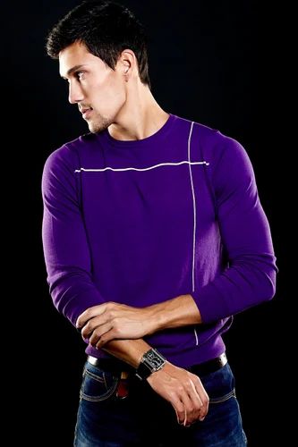 Polyester Men's Full Sleeves T-Shirt