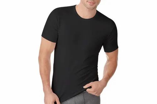 Half Sleeves 180 GSM Cotton Lycra T-Shirts For Men