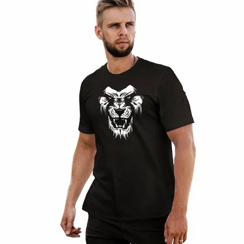 Round Neck Men Poly Cotton T-Shirt, 180 GSM