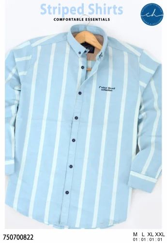 Men Striped Shirts, Cotton