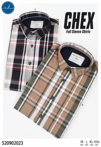 Small Checks Mens Check Formal Shirt, Full Sleeves