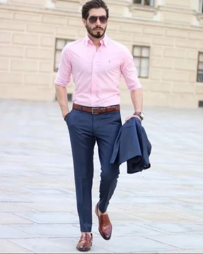 White Men Plain Formal Shirt