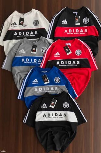 Men Striped Cotton T Shirts, Round Neck