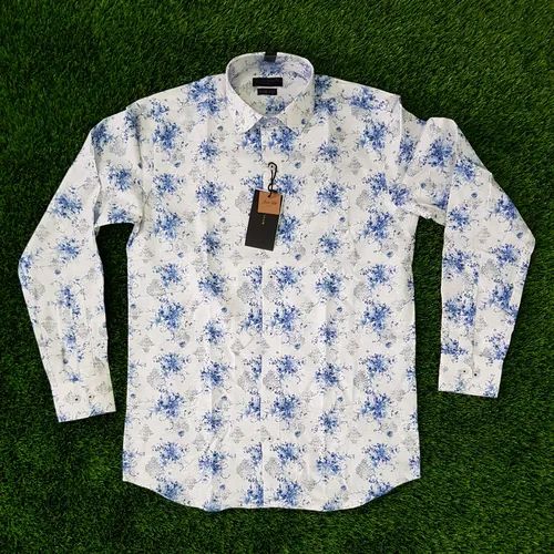 Printed Collar Neck Latest Designer Men'S Formal Shirts, Machine wash