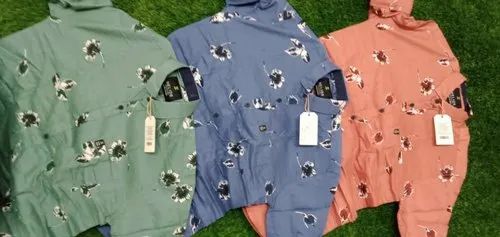 M-42 Men Full Sleeve Printed Lycra Shirts, Party Wear