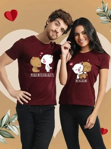 Cotton Couple Photo Tshirt