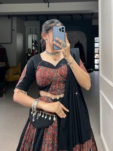 Black Garba Navratri Dress, Dry clean