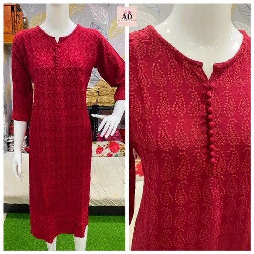 Multicolor Ladies Fancy Chikankari Kurti
