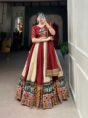 Gujarati Dandiya Dress, Dry clean