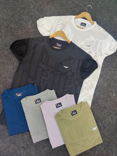 Round Neck Men Lycra T-Shirt, 160 GSM