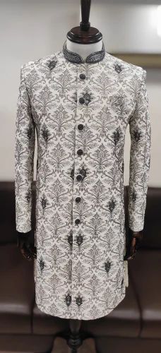 Plaid Brand Groom Sherwani By Plaid