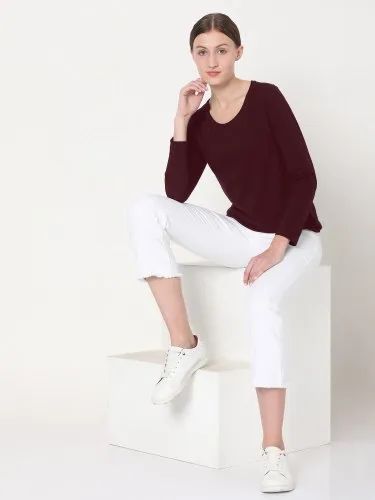 Casual Wear Womens Cotton Full sleeves T shirt