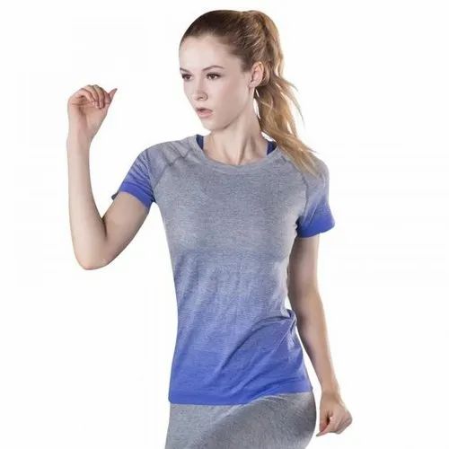 Round Women Ladies Sports T-Shirt