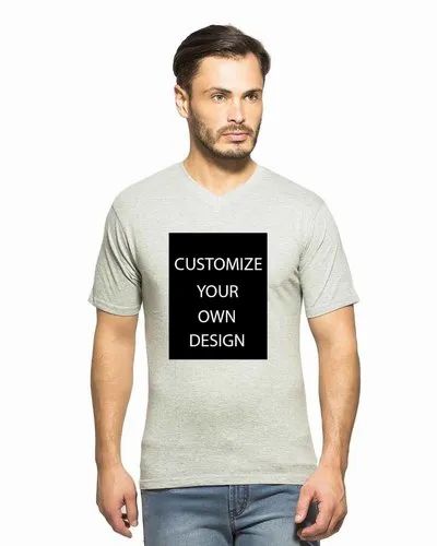 Men's Customized V-Neck T-Shirt