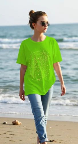 Dagcros Celestial Goddess Graphic T-Shirt, Round Neck