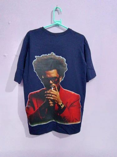 Cotton Round Neck Men Graphic Printed T Shirt, GSM (Grams per Square Meter): 210
