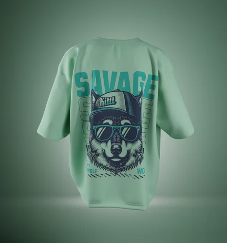 Men Cotton Loose Fit Graphic Printed T Shirt, Round Neck
