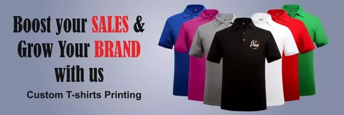 Round Neck Custom Printed T Shirts