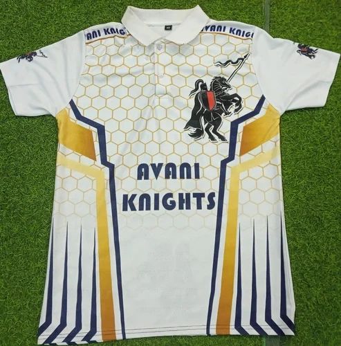 Polo Neck Polyester Digital Printed T-shirt