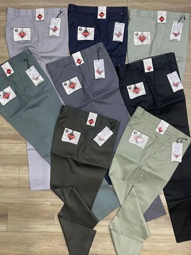 Slub lycra formal pants