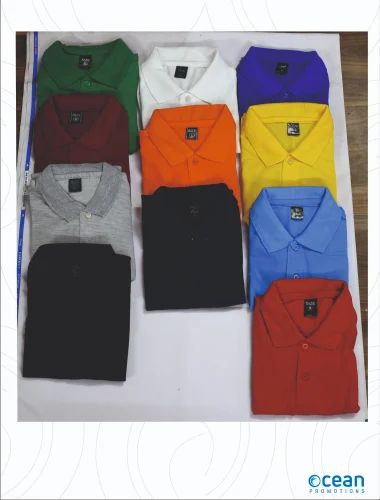 Plain Multicolor Polo Shirt, Solid