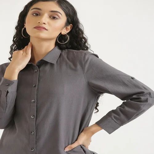 Womens Cotton Linen Shirt