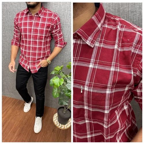 Full Sleeve Mens Printed Cotton Shirt