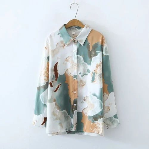 Ladies Printed Shirts, Rayon