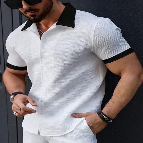 Mens Texture shirt, Half Sleeves, Textured