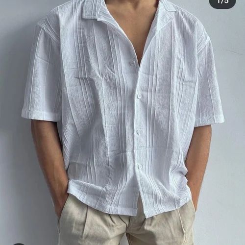 Mens popcorn oversize shirt, Poplin