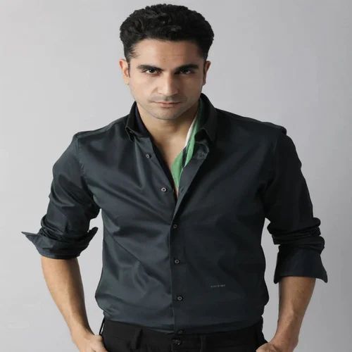 Mens premium satin cotton shirt