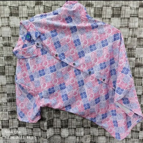 Floral Print Mens Lycra Printed Shirt, Half Sleeves, Casual