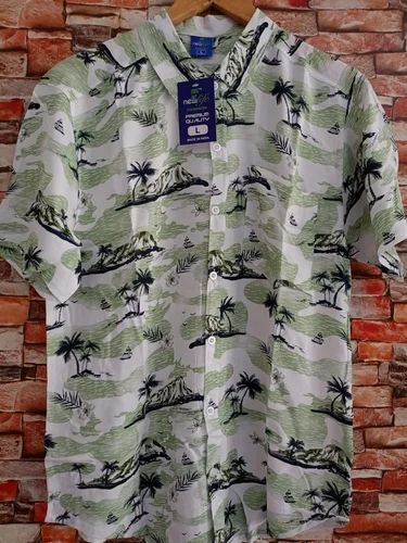 Rayon Printed Shirt, Poly Cotton