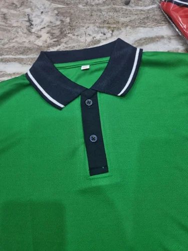 Green Polo Shirt, 180 GSM, Fabric: Polyester