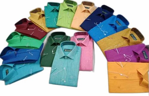 Party Wear Plain Men Silk Shirt