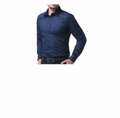 Cotton Men Plain Shirt