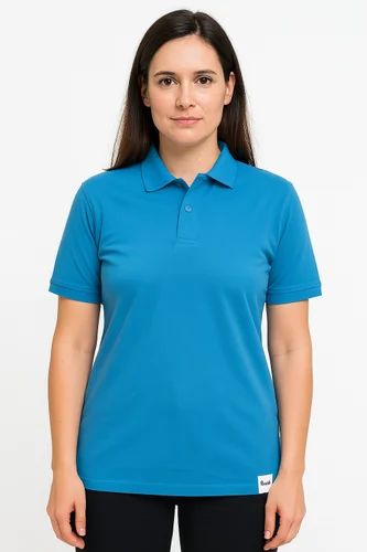 Half Sleeve Casual Wear Rice Knit Polo T-shirt For Women
