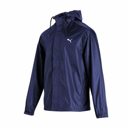 Puma Men's Basic Regular Fit Rain Jacket - Navy