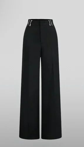 Womens Top Stitched Trouser, Cotton
